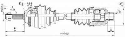 OPEN PARTS drs607300 -  Приводной вал